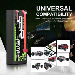 Batería LiPo 2S 7.4V 6200 mAh Hard Case