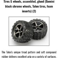 Llantas y rines, ensamblados, pegados, inserciones de espuma, para Traxxas revo 1/16, 2 unidades, traxxas 7174A